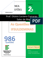 Coletanea de Questões de Matemática - Vol. 2 - As Questões Do Ifsuldeminas - 986 Questões Ed2