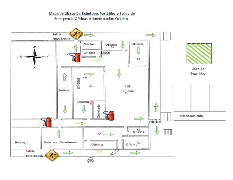 Mapa Extintores Portátiles y Salidas de Emergencia | PDF