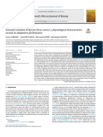 Seasonal Variation of Fig Tree (Ficus Carica L.) Physiological Characteristics Reveals Its Adaptation Performance