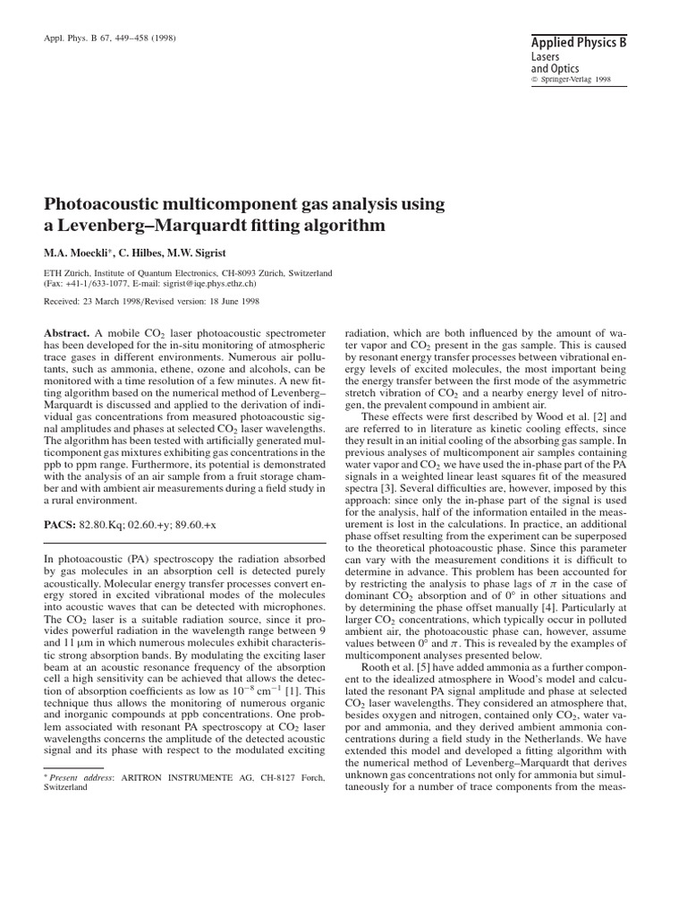 Using Levenberg Marquardt Algorithm Instead