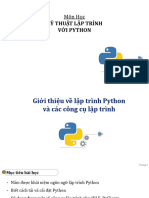 01-Giới Thiệu Về Lập Trình Python Và Các Công Cụ Lập Trình