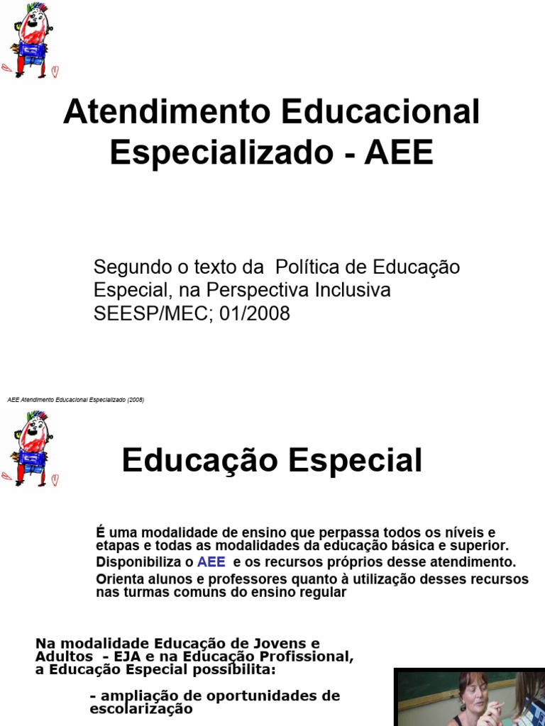 AEE: Atendimento Educacional Especializado | PDF | Educação Especial