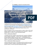 7 Mountains of Influence - Building A Church To Transform Society - OK