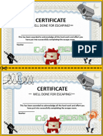Escape Certificates