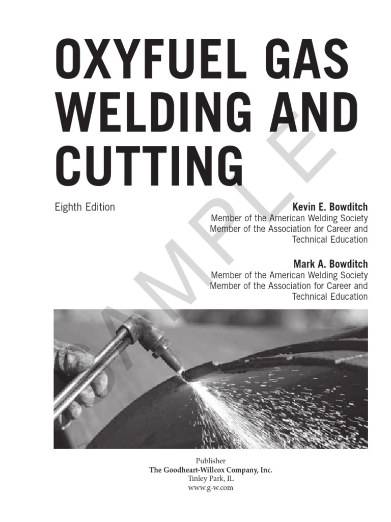 Oxyfuel Gas Welding and Cutting Sample PDF Welding Construction