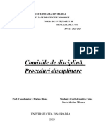 Comisiile de Disciplina .Proceduri Disciplinare Aa 1