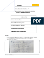 Hoja Taller Grupal #6 Aritmética Química