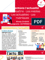 Commentons L'actualité