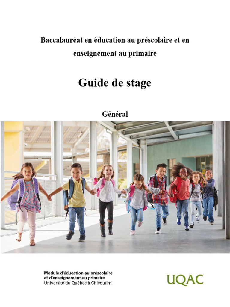 Guide de stage en enseignement primaire | PDF | Pédagogie | Enseignement