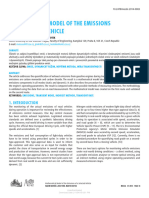 Mathematical Model of The Emissions of A Selected