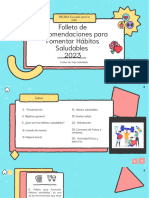 Folleto de Recomendaciones para Fomentar Hábitos Saludables 2023