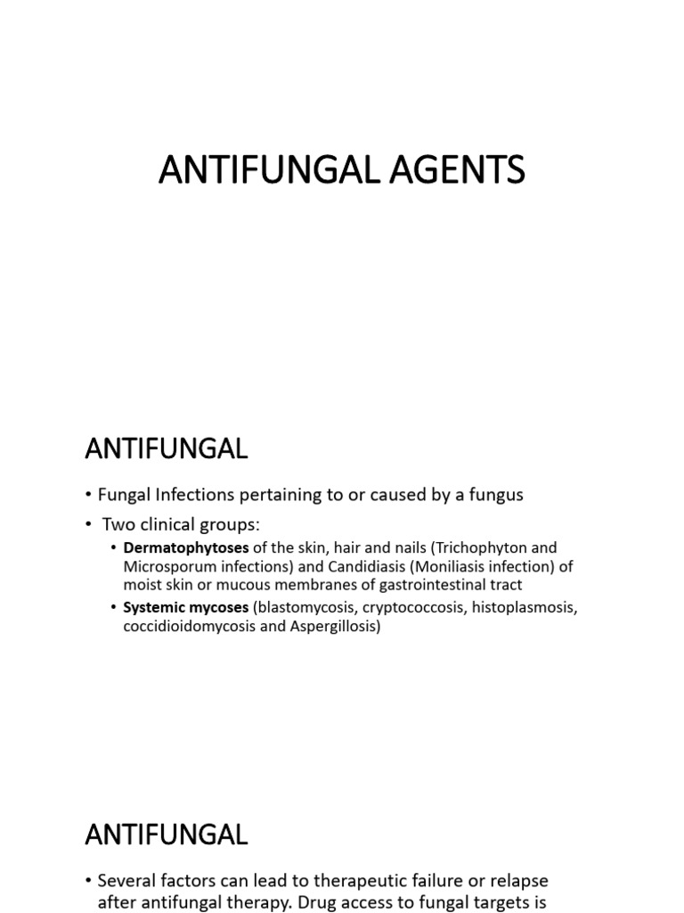 Clinical Pharmacology Module 15 Antifungal 1 PDF Topical Medication