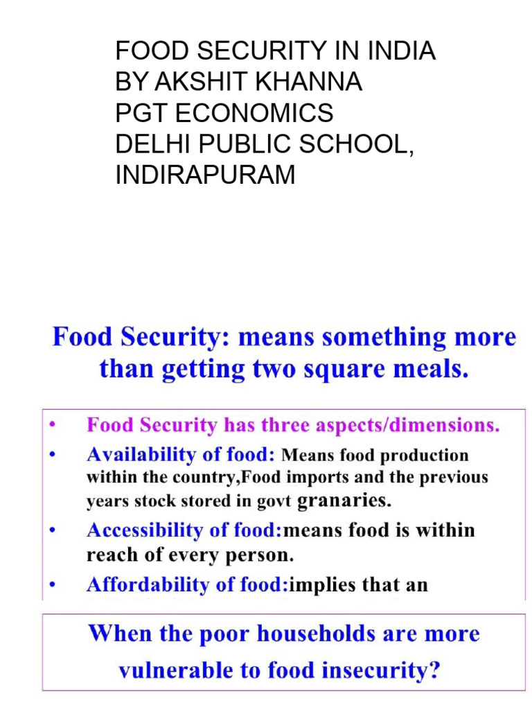 Food Security Challenges in India | PDF
