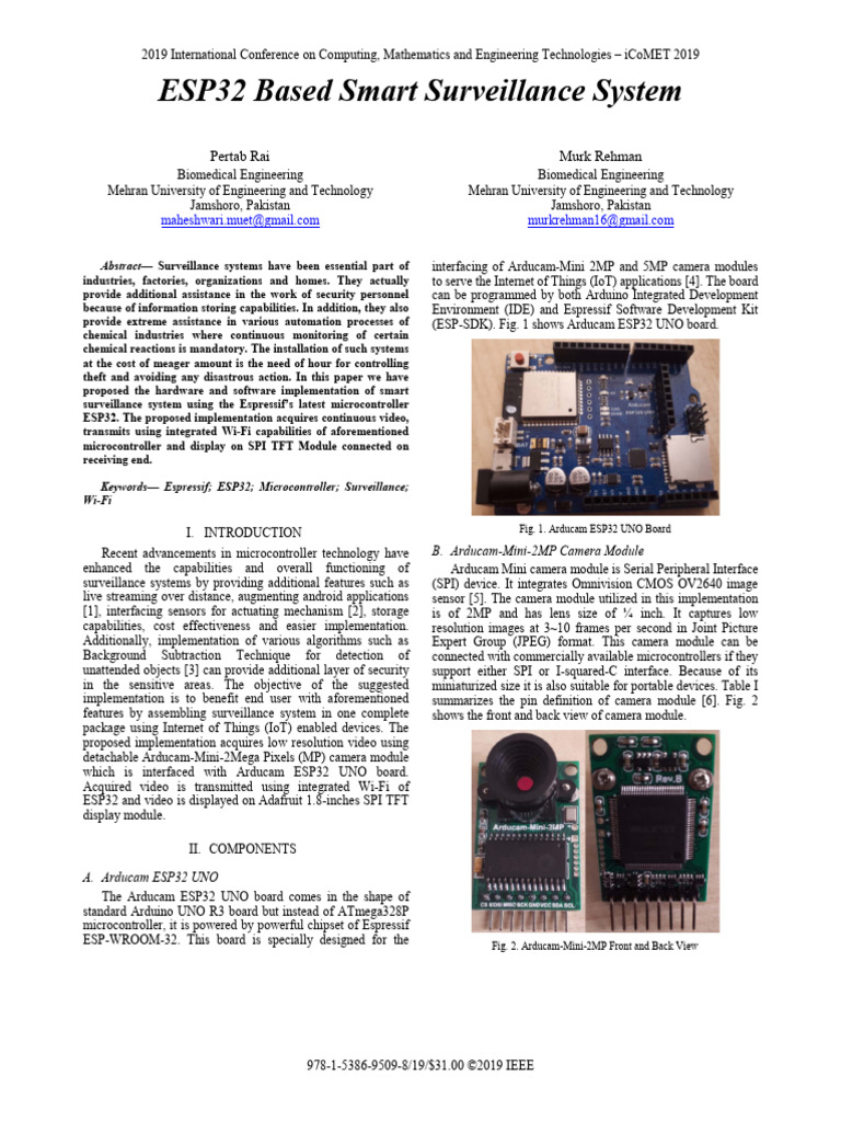 ESP32 Smart Surveillance System | PDF | Internet Of Things ...