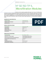 Crossflow Microfiltration Modules: Product Specification - Seprodyn® Se 150 TP 1L
