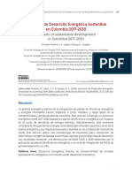 Escenario de Desarrollo Energético Sostenible en Colombia 2017-2030