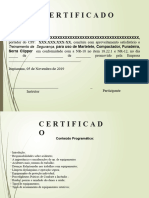 Modelo de Certificado para Treinamento de Segurança para Uso de Martelete, Compactador, Furadeira, Serra Clipper