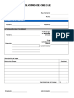 Formulario de Solicitud de Cheque D3614