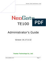 NeoGate TE100 Admin Guide v16.17.0.32