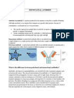 Monoclonal Antibody: Antibody:An Antibody Is A Protein Produced by The Immune System That Is Capable of Binding