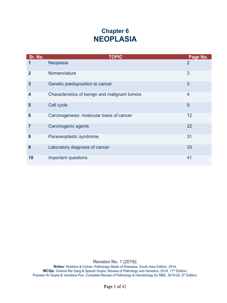Chapter 6 Neoplasia 2nd Edition Pdf Cell Cycle Metastasis