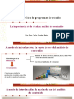 Análisis Crítico de Programas de Estudio