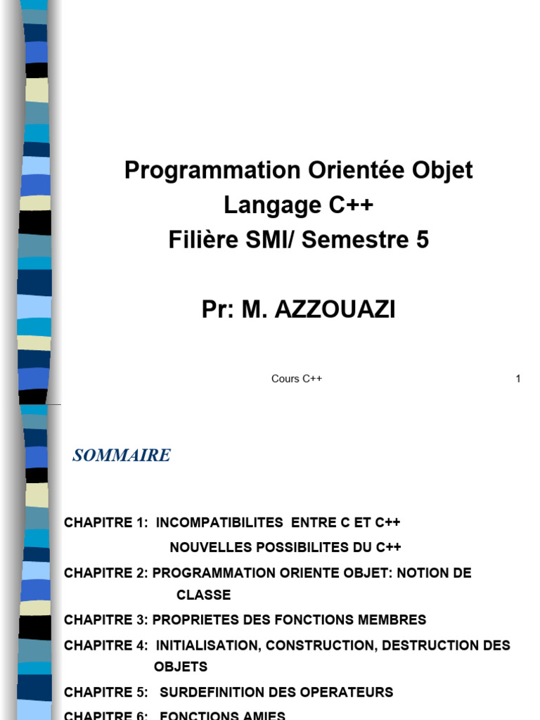 Cours de Programmation C++ | PDF | Classe (informatique) | C