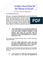 When and Where Christ Will Sit Upon David's Throne - Discover The Simple Truth