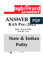 TEST3A Indain & State Polity 23 July 2023 Answer Key 230723 221227