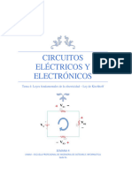 Circuitos Eléctricos Y Electrónicos: Tema 4: Leyes Fundamentales de La Electricidad - Ley de Kirchhoff