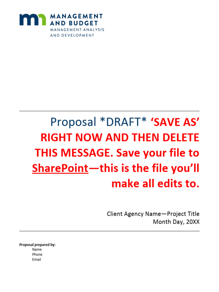 Proposal Template | PDF