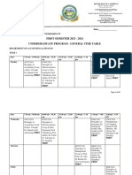 UNDERGRADUATETIME TABLE 1st SEMESTER 2023-2024