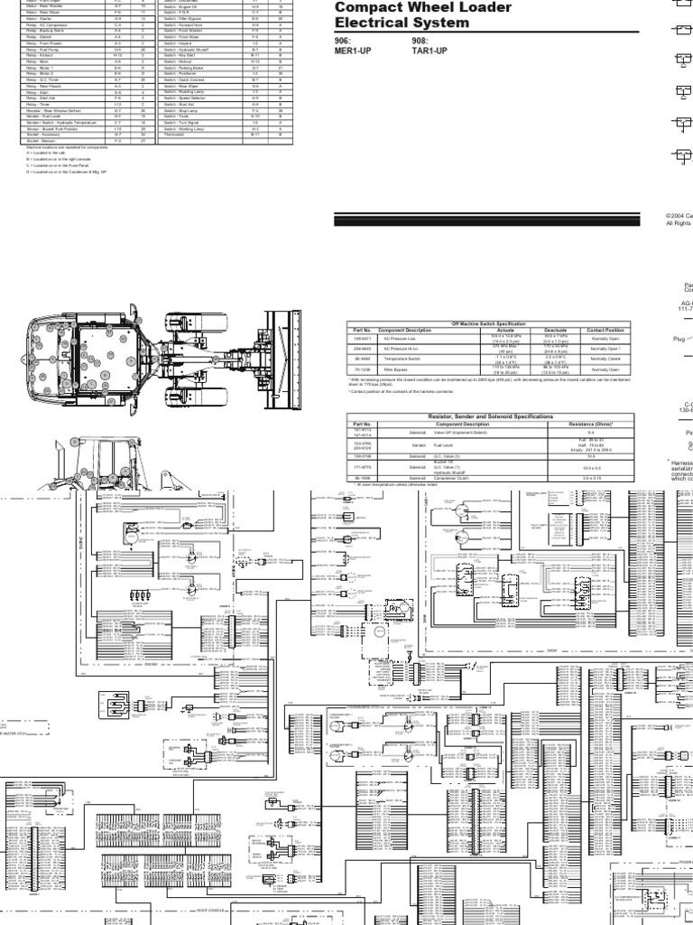 Compact Wheel Loader Electrical Components | PDF | Switch | Relay