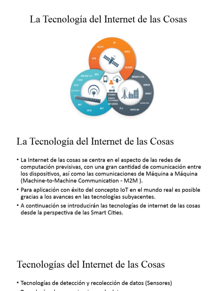 Tecnologiasde IOT | PDF | Internet de las Cosas | Red inalámbrica