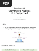 Experiment #4 Gravimetric Analysis