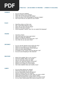 Linguaskill Speaking Practice (40 Seconds - 1 Minute)