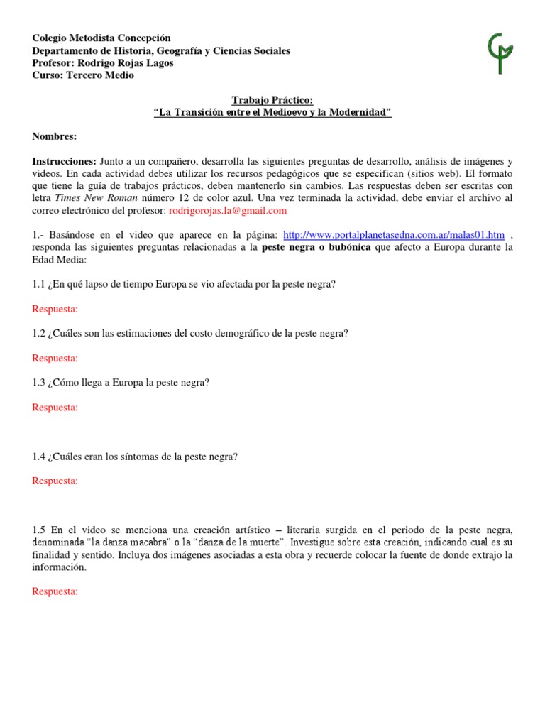 Trabajo Practico Transicion Medioevo Modern Id Ad | PDF | Viajes por Europa