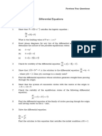 2023-10-22 DifferentialEquations (PreviousYearQuestions)