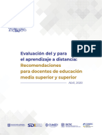 Recomendaciones Evaluación Educativa A Distancia UNAM