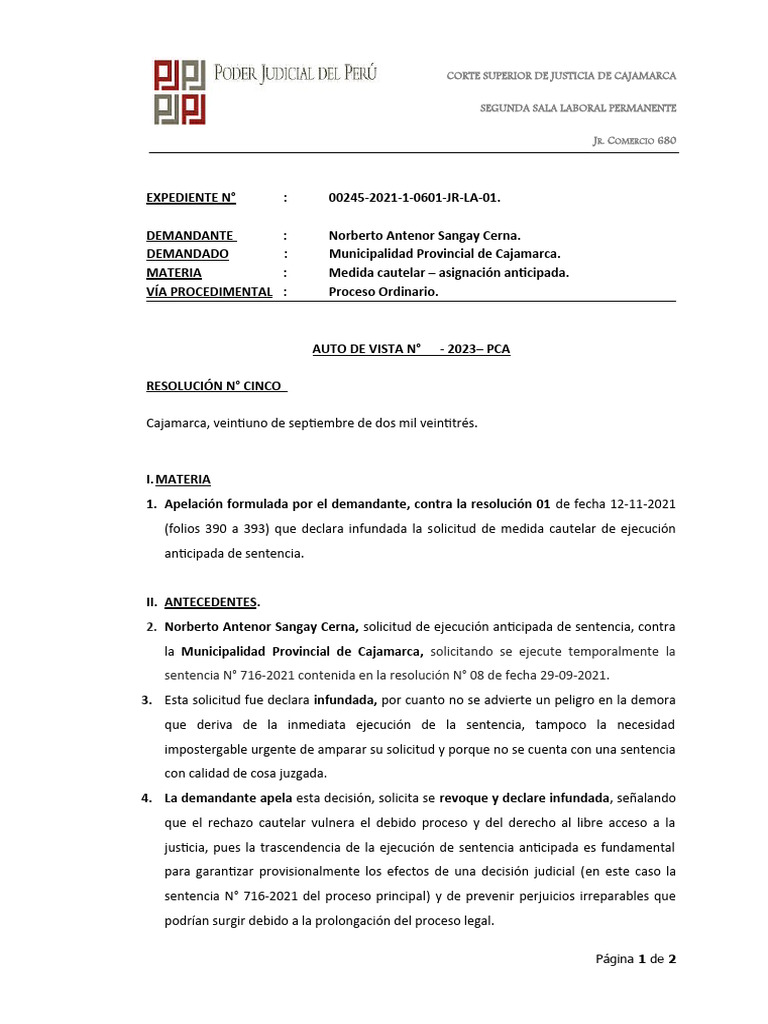 00245-2021!1!0601-JR-LA-01 Auto de Ejecución Anticipada de Sentencia