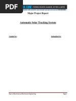 Btech EEE Major Project Report On Automatic Solar Tracking System