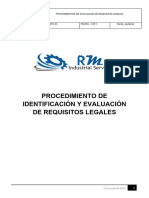 Procedimiento de Requisitos Legales de RM Industrial Service S.A.C