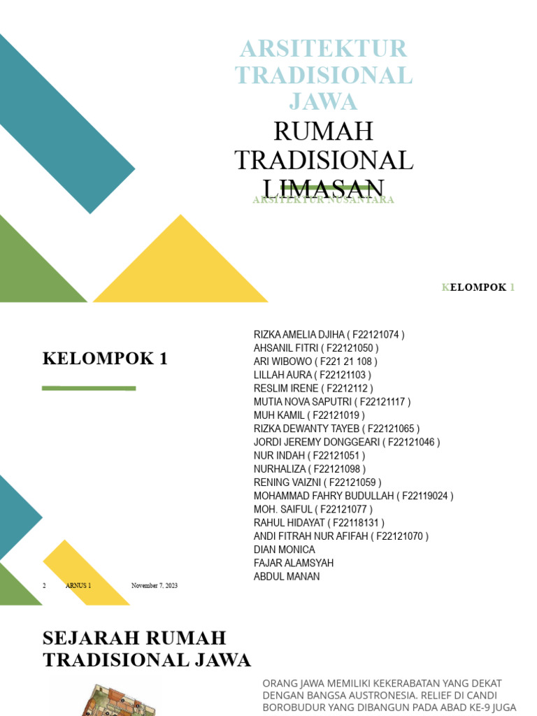 Ubo Rampe dalam Mendirikan Rumah Jawa | PDF