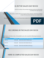 Recording in The Sales Day Book