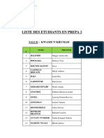 Escic - Liste Des Etudiants en Prepa 2