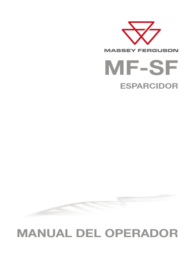 MF-SF: Manual Del Operador | PDF | Tornillo | Máquinas