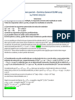 Segundo Examen Parcial - Química General 1103 2023-1 - 1 - Soluciones