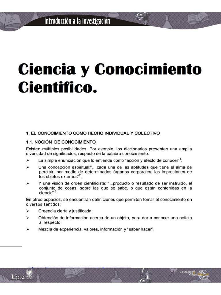 Ciencia y Conocimiento Científico | PDF
