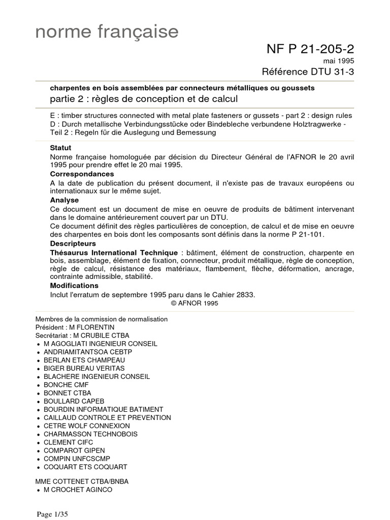 Règles de conception des charpentes bois | PDF | Flexion (matériau ...