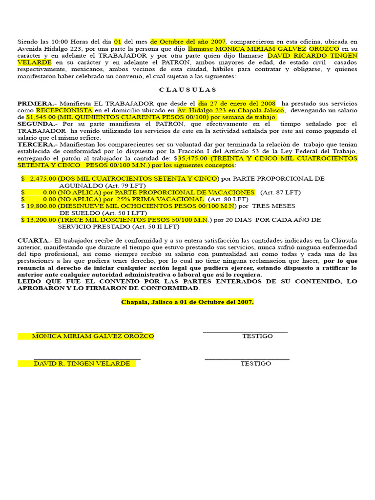 Carta Indemnizacion | PDF | Gobierno